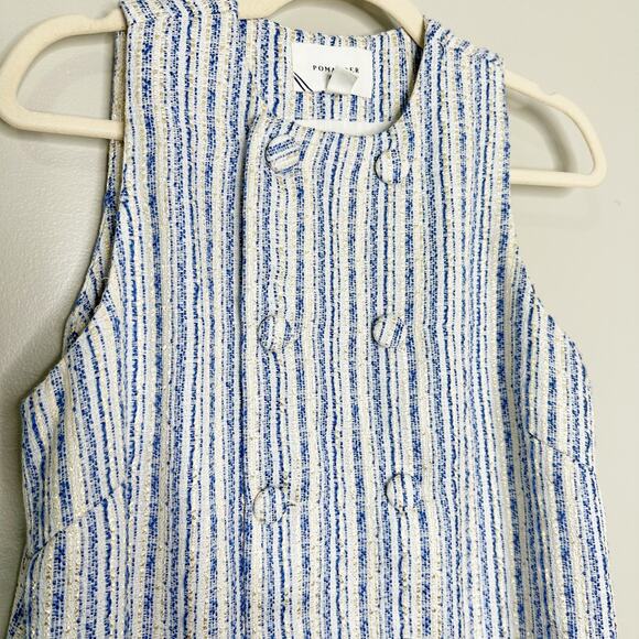 Tuckernuck Pomander Place Ethereal Tweed Bianca Mini Dress Blue Small - Picture 5 of 10